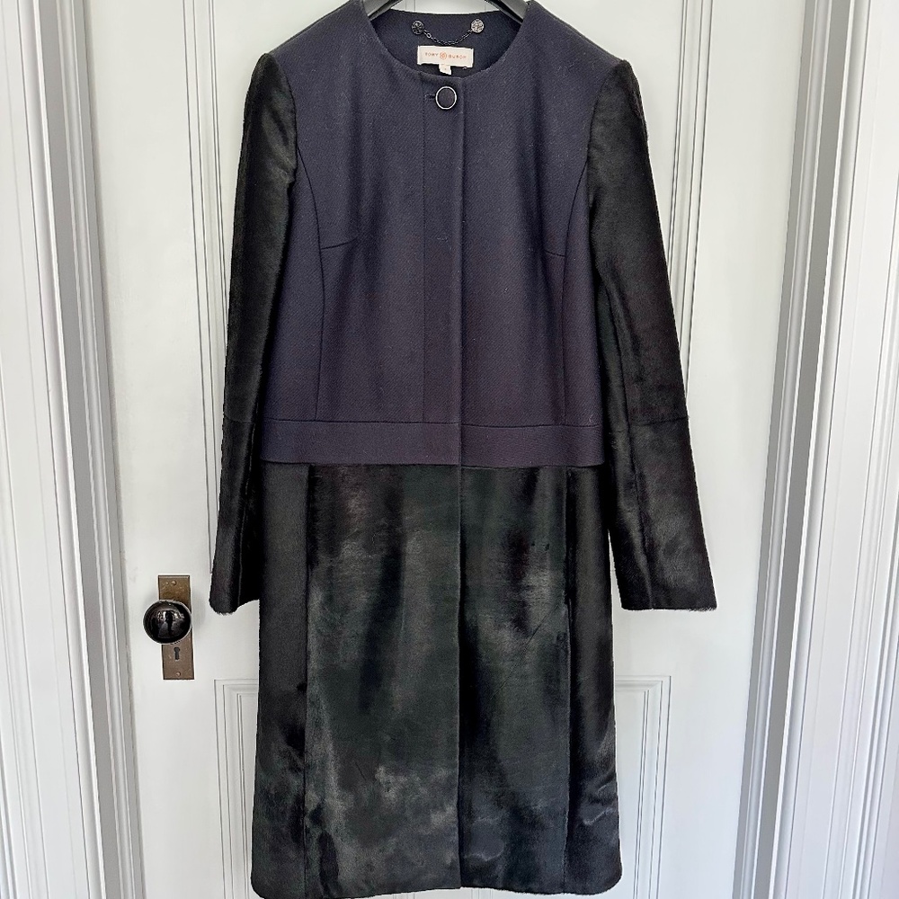 Tory Burch Wool / Fur Coat